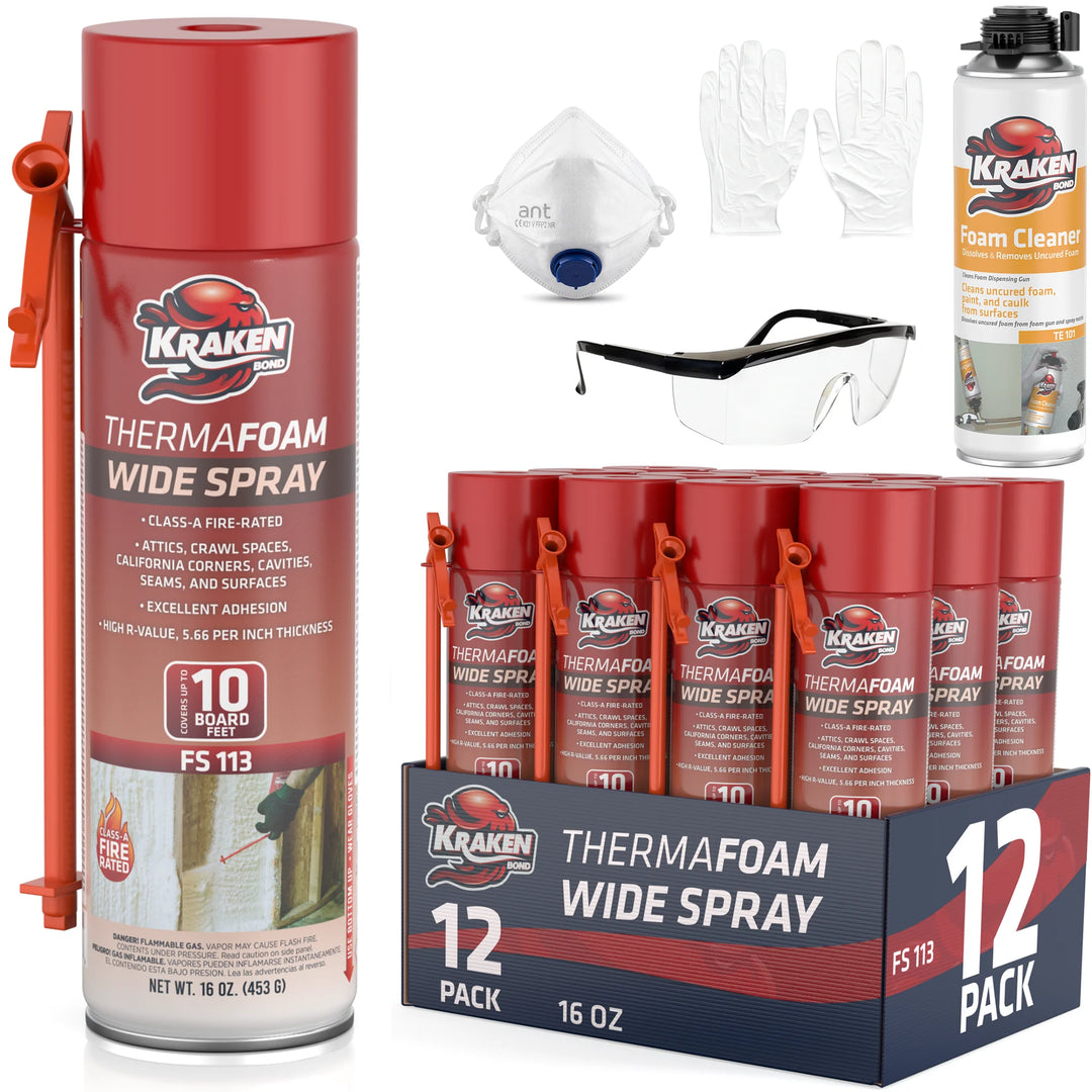 ThermaFoam Wide Spray Insulation Foam - Expanding Polyurethane Foam Sealant