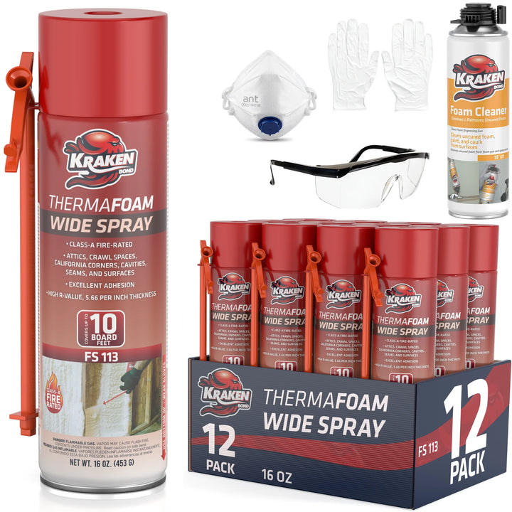 ThermaFoam Wide Spray Insulation Foam - Expanding Polyurethane Foam Sealant