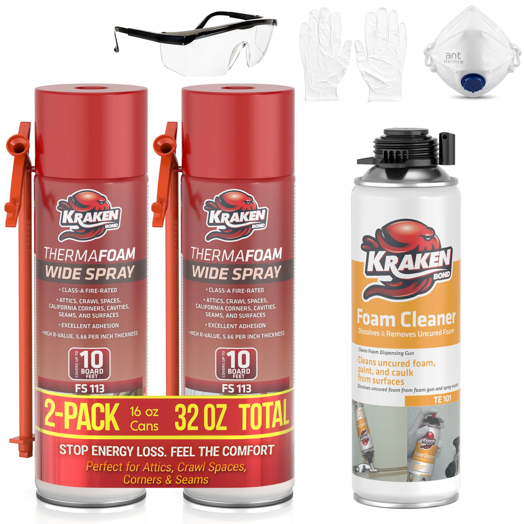 ThermaFoam Wide Spray Insulation Foam - Expanding Polyurethane Foam Sealant