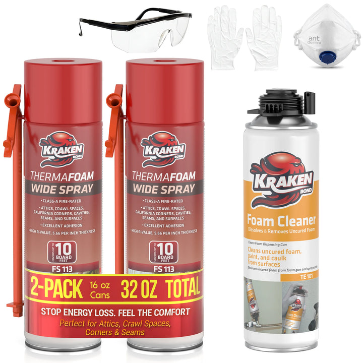 ThermaFoam Wide Spray Insulation Foam - Expanding Polyurethane Foam Sealant