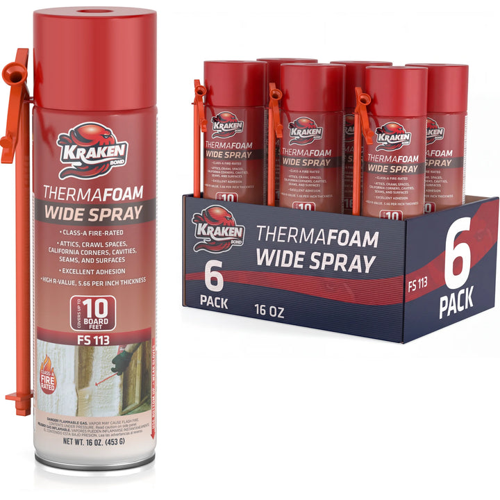 ThermaFoam Wide Spray Insulation Foam - Expanding Polyurethane Foam Sealant