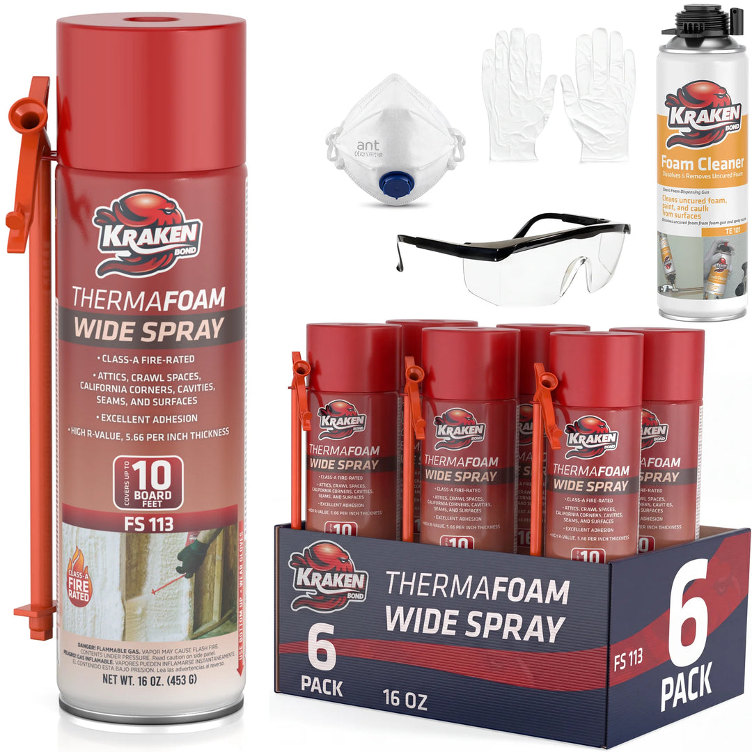 ThermaFoam Wide Spray Insulation Foam - Expanding Polyurethane Foam Sealant