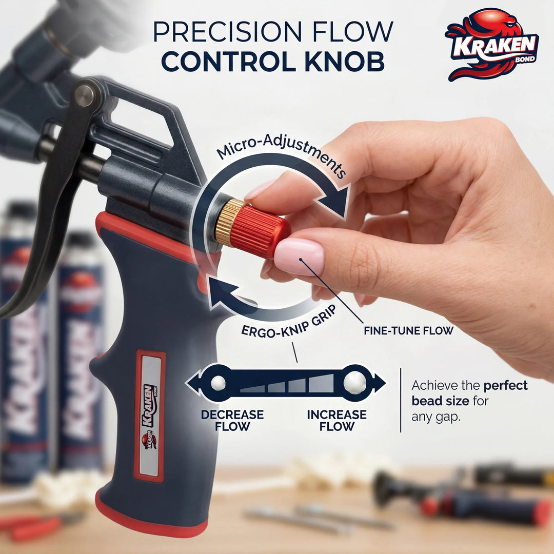 Pro Spray Insulation Foam Gun, 360° Swivel Tip - 8"