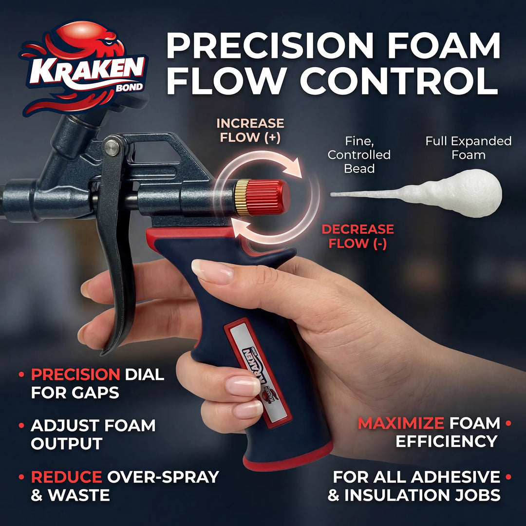 Pro Spray Insulation Foam Gun, 360° Swivel Tip - 8"