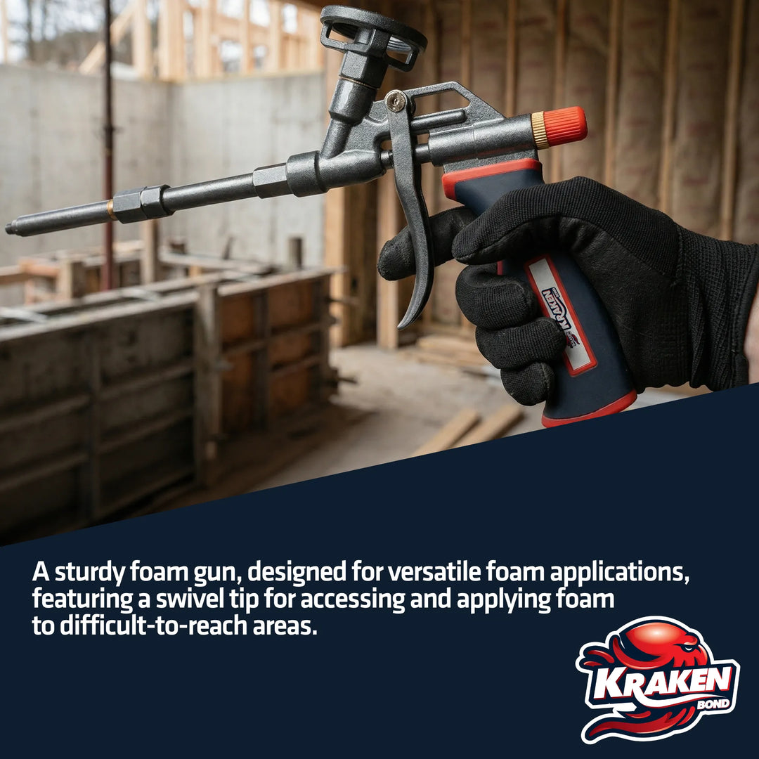Pro Spray Insulation Foam Gun, 360° Swivel Tip - 8"
