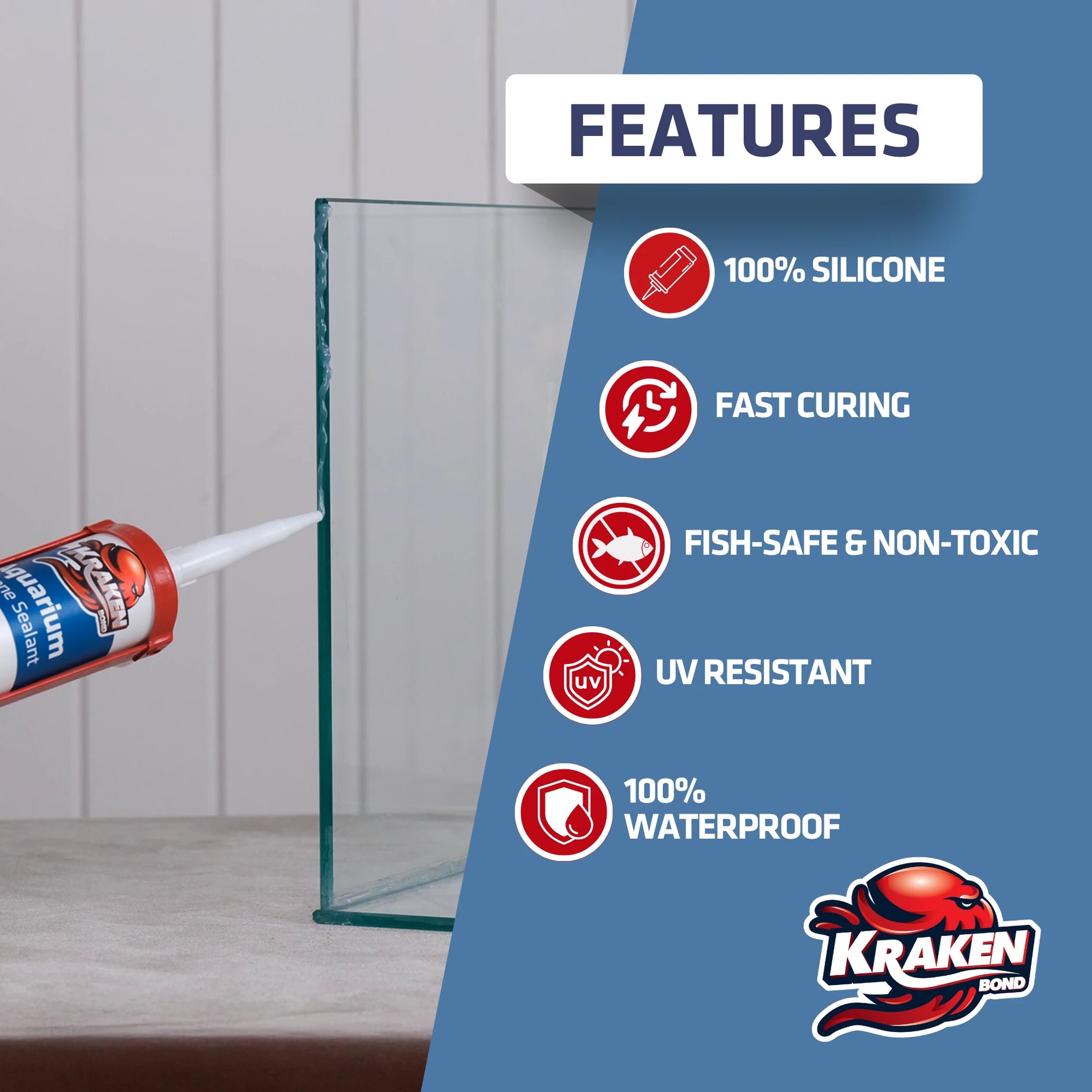 Kraken Bond Introduces Specialized Aquarium Safe Silicone Sealant for Fish Tank Construction and Repair