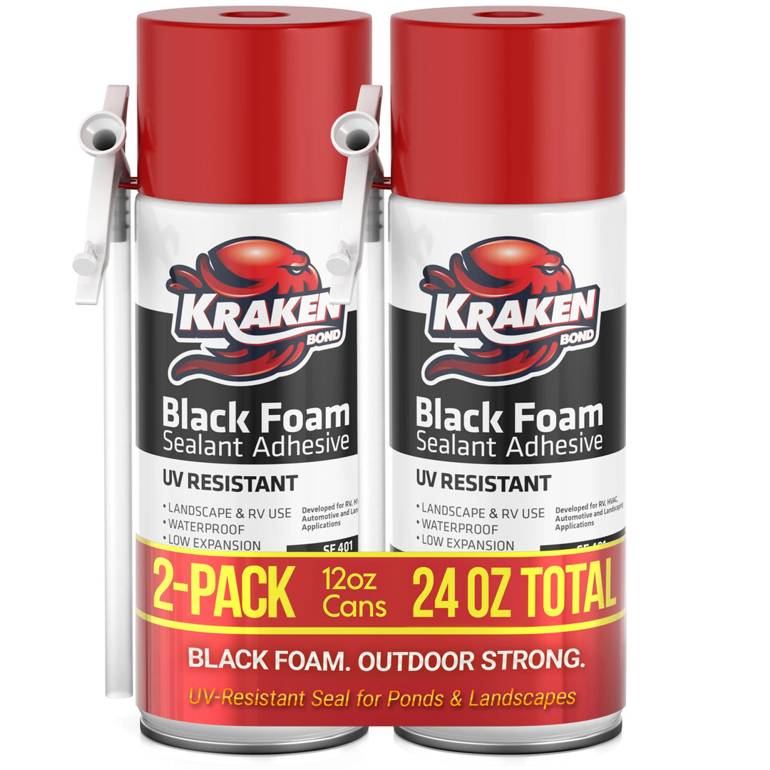 Black Foam Waterfall & Landscape Adhesive Sealant – Straw Use 12 oz