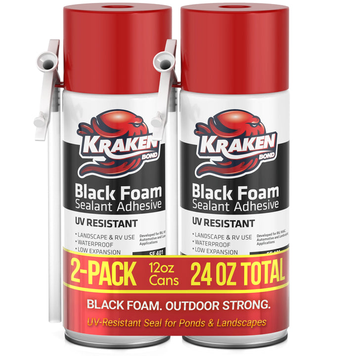 Black Foam Waterfall & Landscape Adhesive Sealant – Straw Use 12 oz