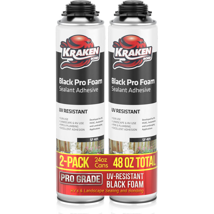 Pro Black Foam Waterfall & Landscape Adhesive Sealant– Gun Use 24 oz