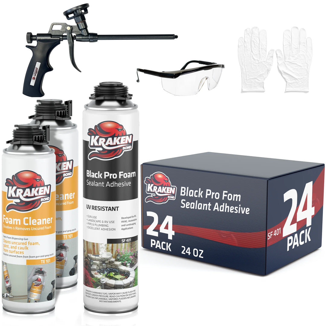 Pro Black Foam Waterfall & Landscape Adhesive Sealant– Gun Use 24 oz