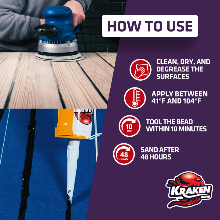 Kraken Ultra Grab Adhesivo para la construcción 300 ml (10,1 onzas líquidas)