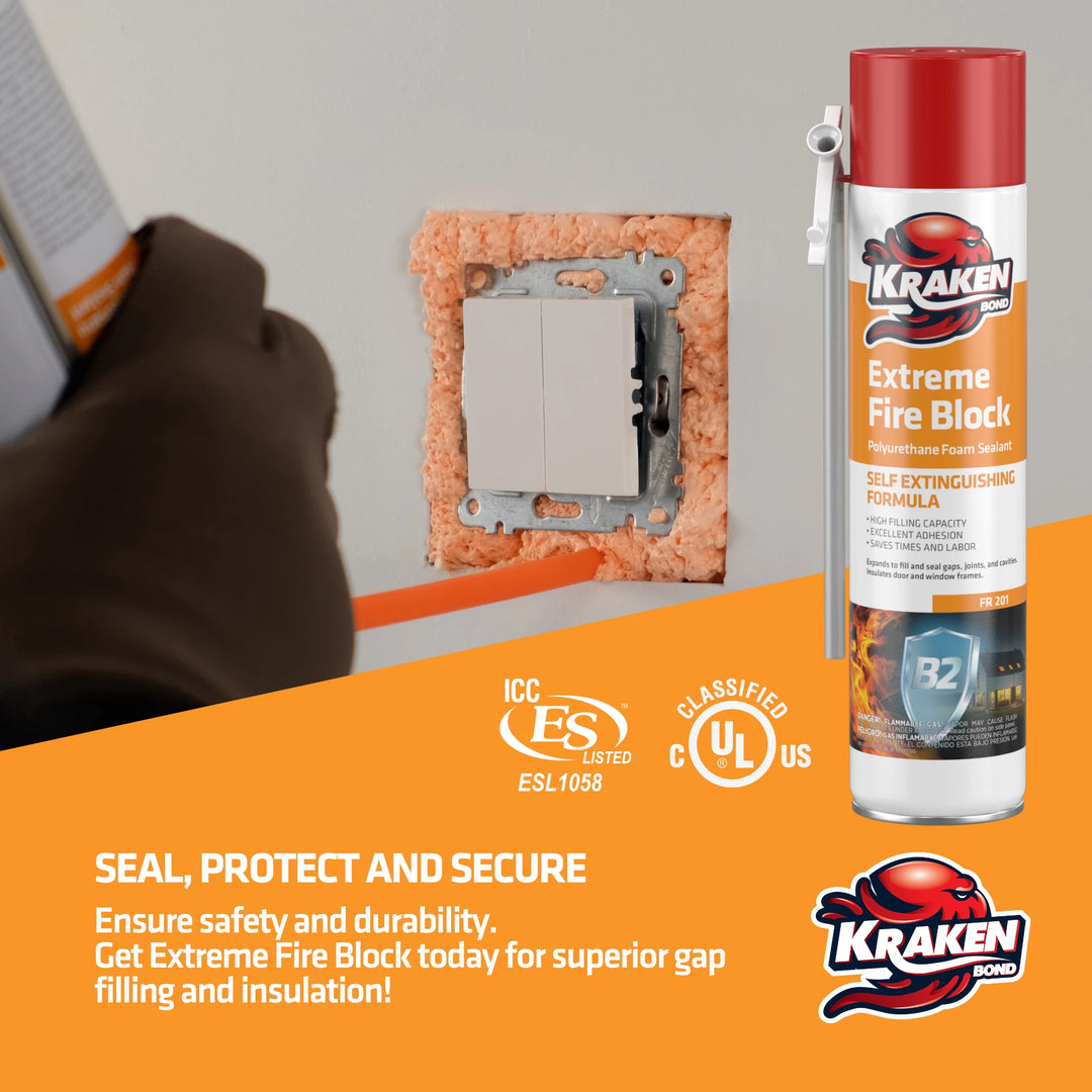 Extreme Fire Block Polyurethane Foam Sealant 12/24 oz