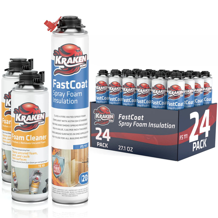 FastCoat Insulation Spray Foam, Closed Cell Expanding Foam | Class A Fire Rated