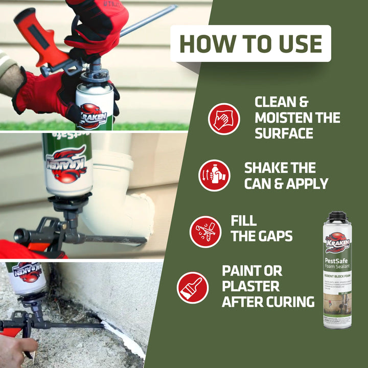 PestSafe Foam Sealant - Pest & Rodent Block Foam