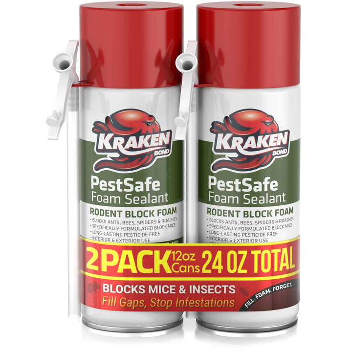PestSafe Foam Sealant - Pest & Rodent Block Foam– Straw Can 12.3 oz