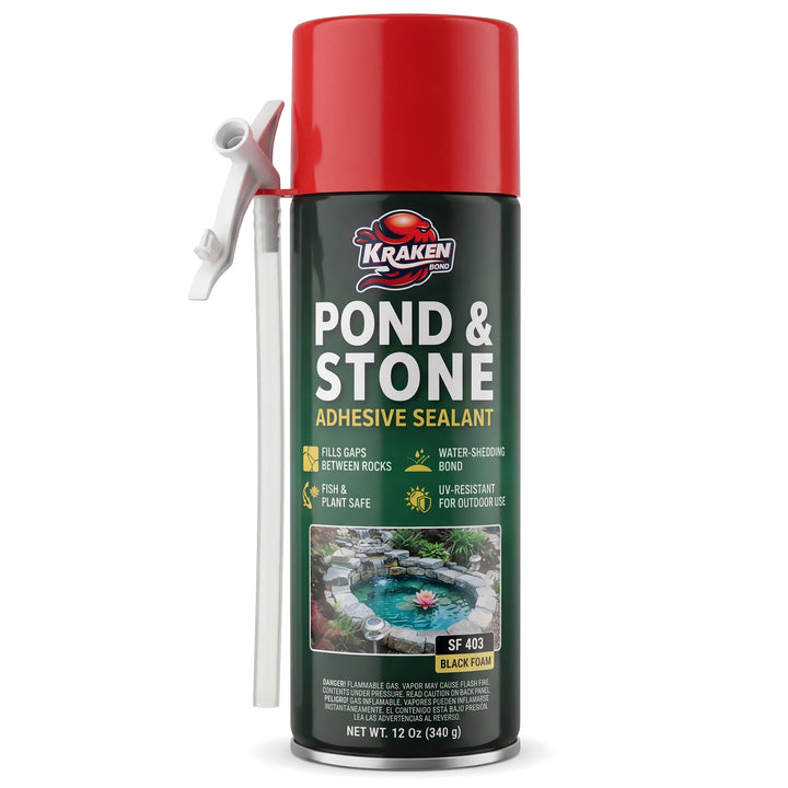 Sellador adhesivo de espuma negra para cascadas y paisajes – Uso con pajilla 12 oz