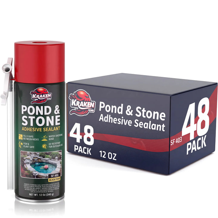 Sellador adhesivo de espuma negra para cascadas y paisajes – Uso con pajilla 12 oz