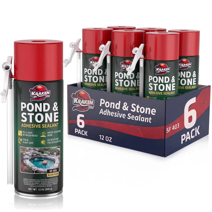 Sellador adhesivo de espuma negra para cascadas y paisajes – Uso con pajilla 12 oz
