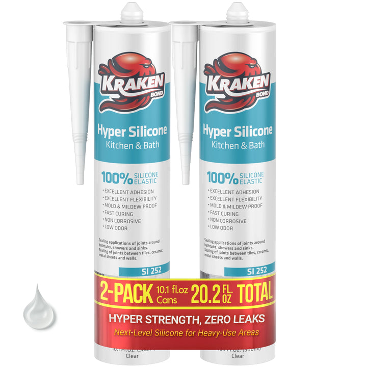 Hyper Kitchen&Bathroom Silicone 10.1 fl oz Transparent