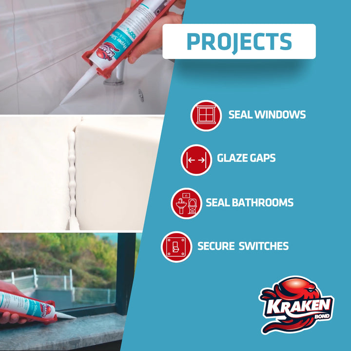 Hyper Kitchen&Bathroom Silicone 10.1 fl oz Transparent