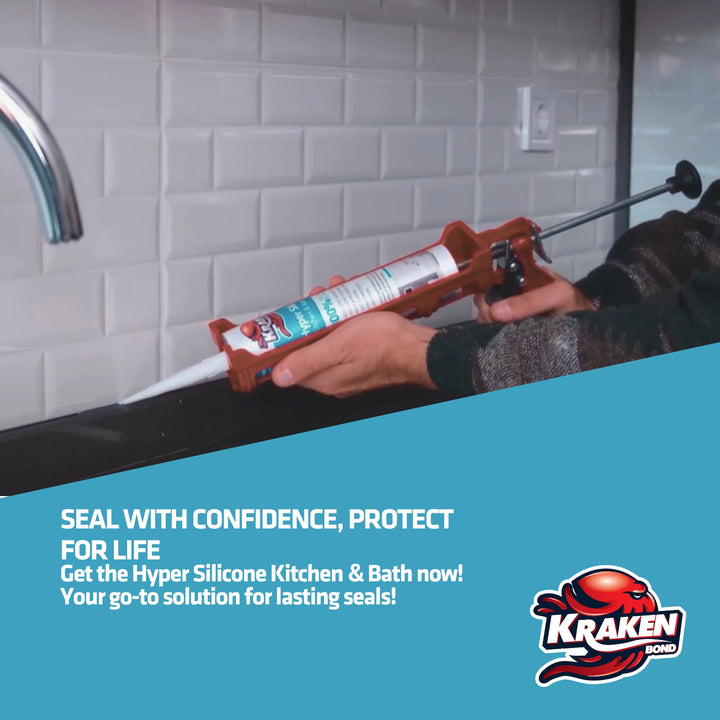 Hyper Kitchen&Bathroom Silicone 10.1 fl oz Transparent