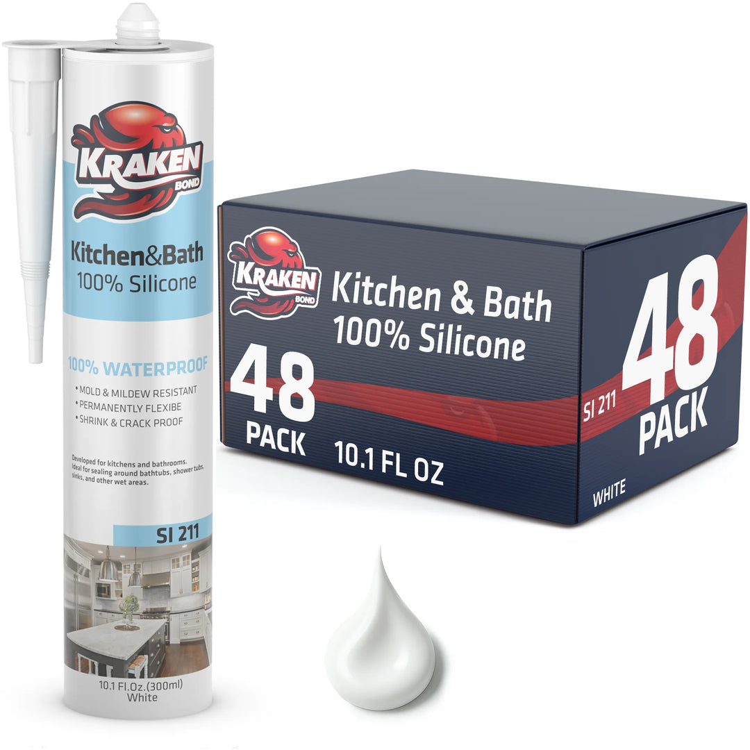 Kraken Kitchen&Bathroom Silicona 300 ml (Gw 360) (10.1 FL Oz) Blanco