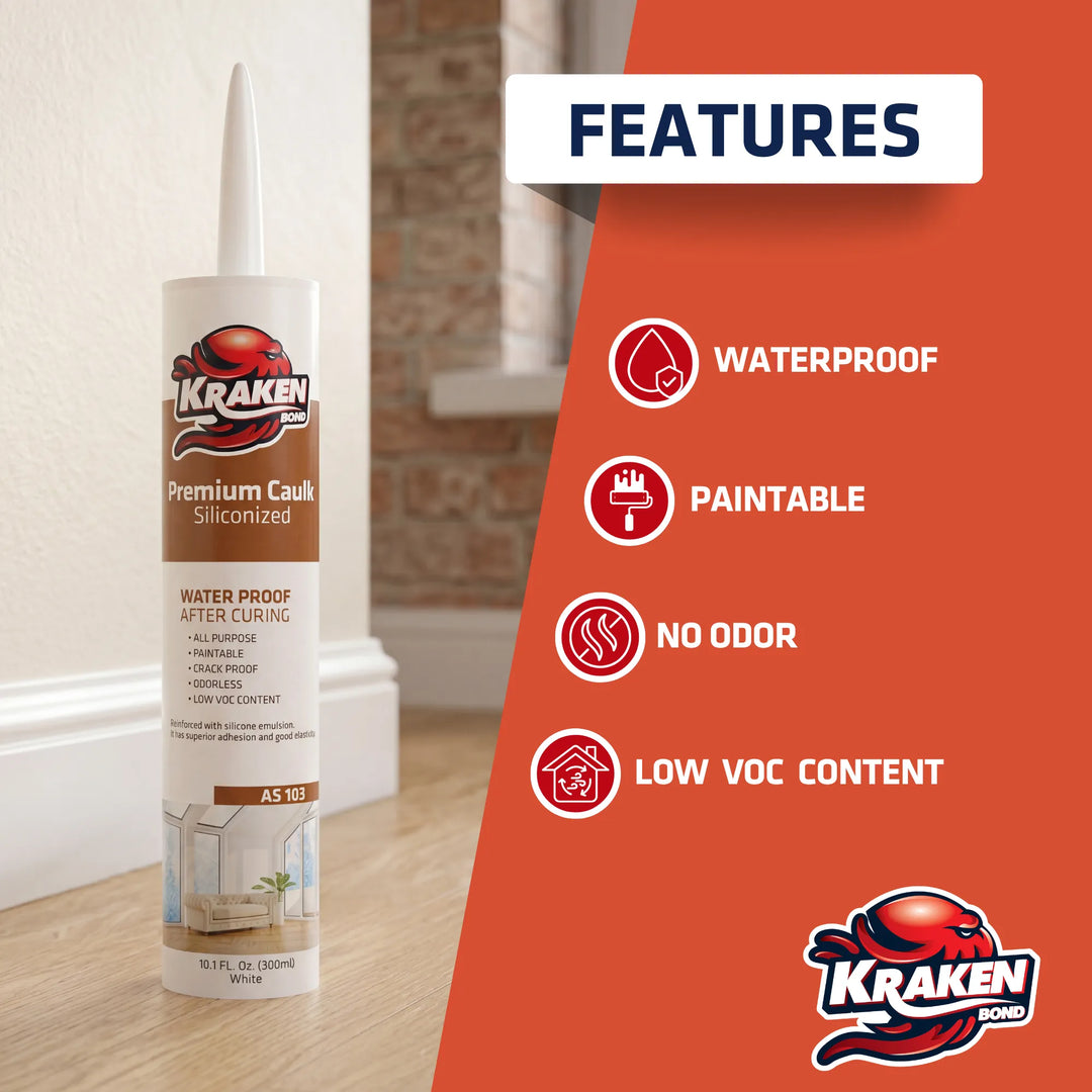 Premium Siliconized Caulk Sealant 10.1 fl oz White