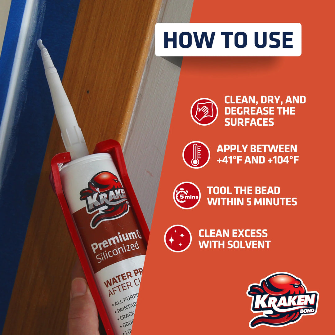 Premium Siliconized Caulk Sealant 10.1 fl oz White