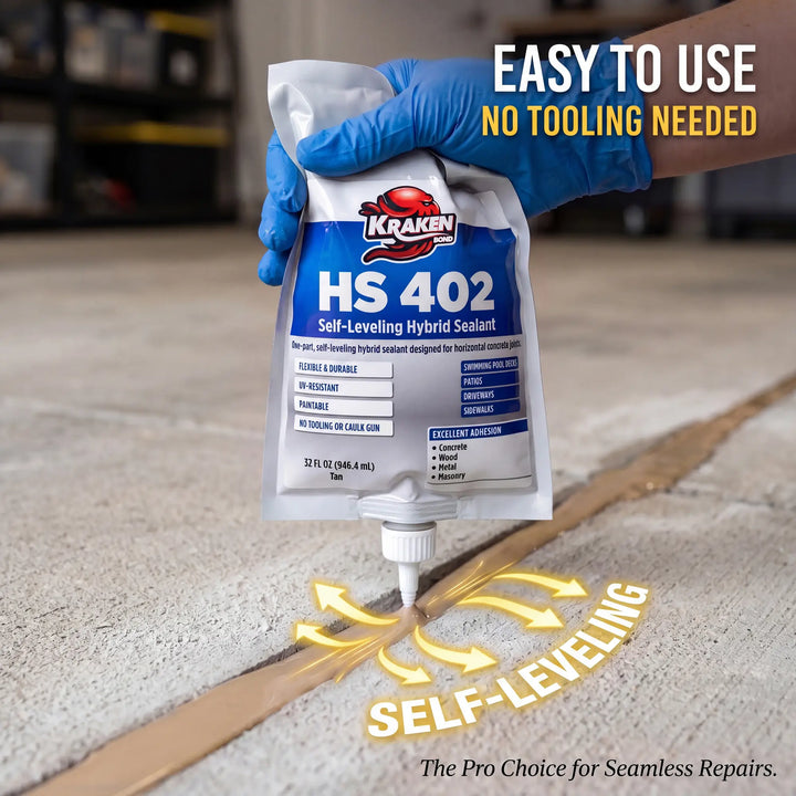 HS 402 Self Leveling Concrete Crack Filler, 32 fl oz
