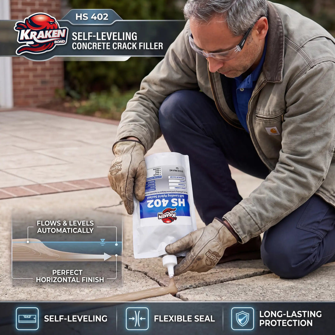 HS 402 Self Leveling Concrete Crack Filler, 32 fl oz
