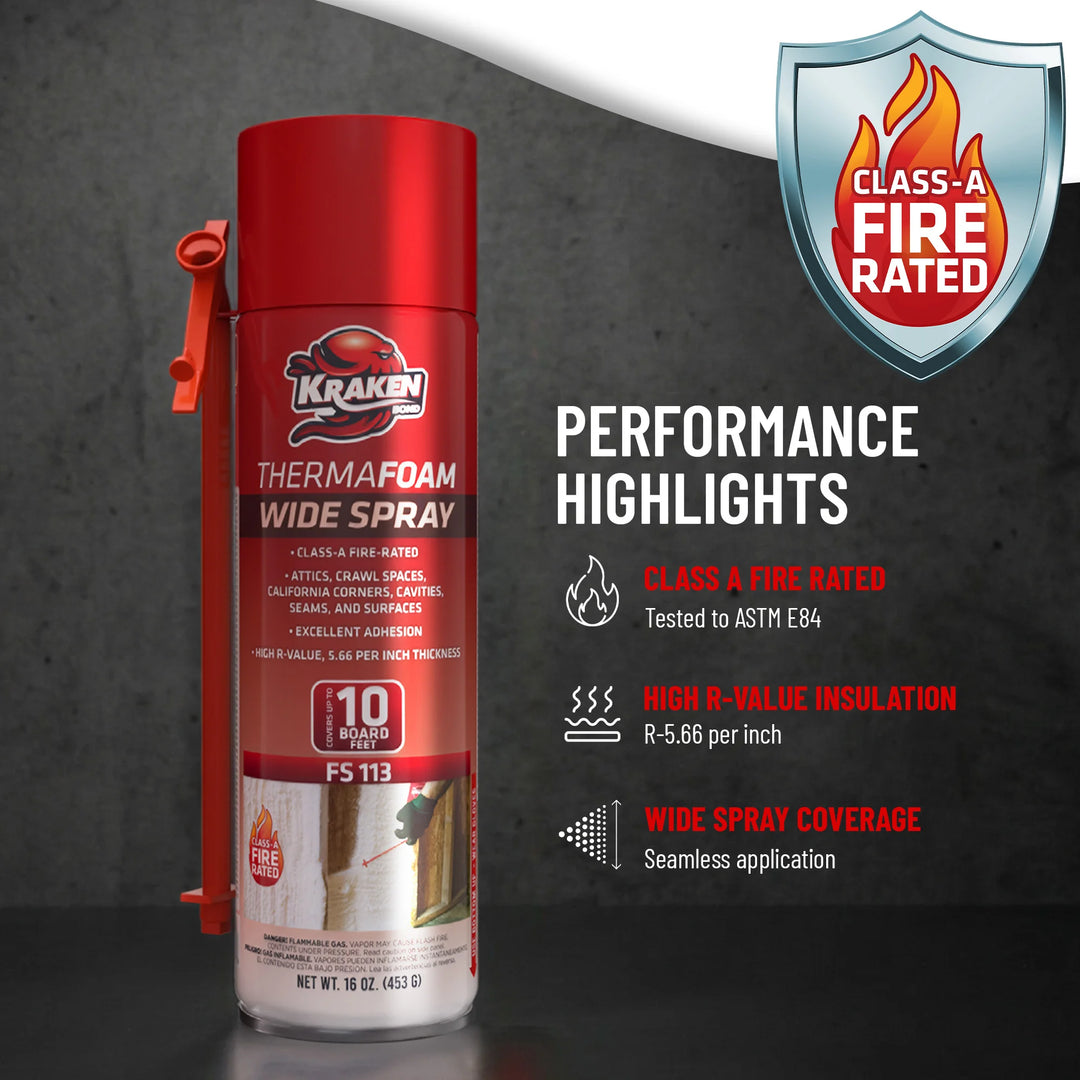 Kraken Bond ThermaFoam Wide Spray – Polyurethane Foam Sealant