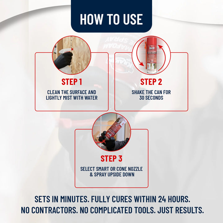 Kraken Bond ThermaFoam Wide Spray – Polyurethane Foam Sealant