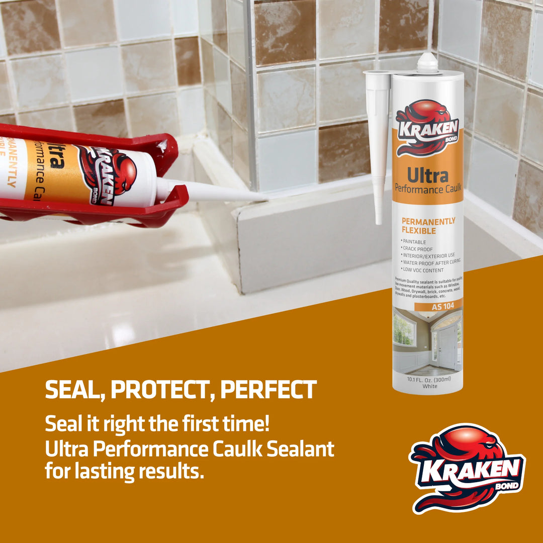 Kraken Ultra Performance Caulk Selaant 300 ml (10.1 FL Oz.) Blanco