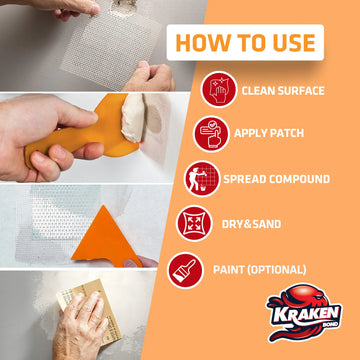 Wall Repair Patch Kit 9.4 fl oz - Krakenbond
