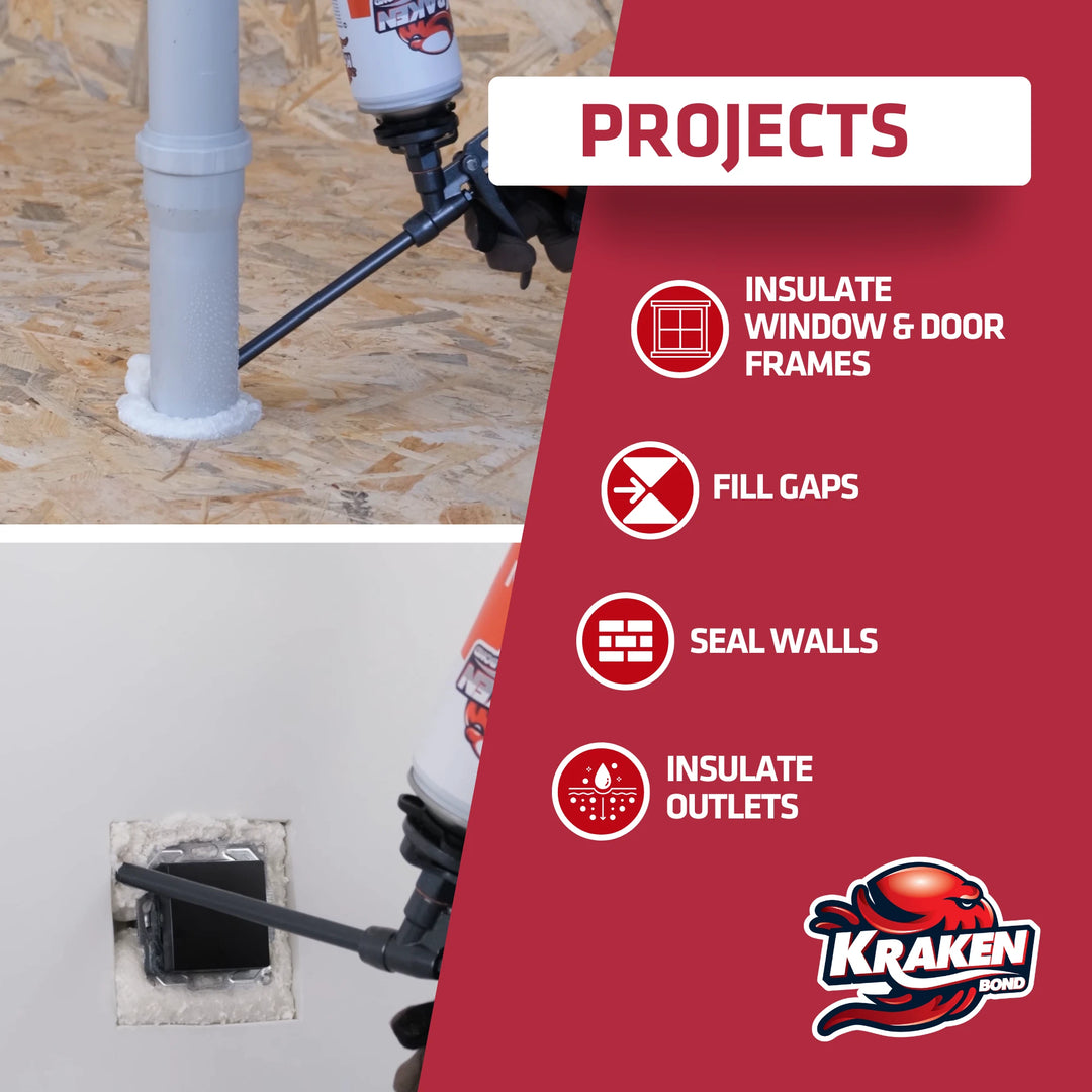 PRO Window & Door Foam, Gap Filler 24 oz / 32 oz, Low Expansion Gun Foam