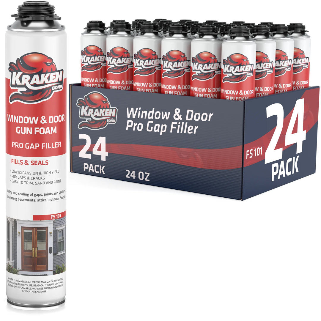 PRO Window & Door Gap Filler 24oz / 32oz, Low Expansion Gun Foam