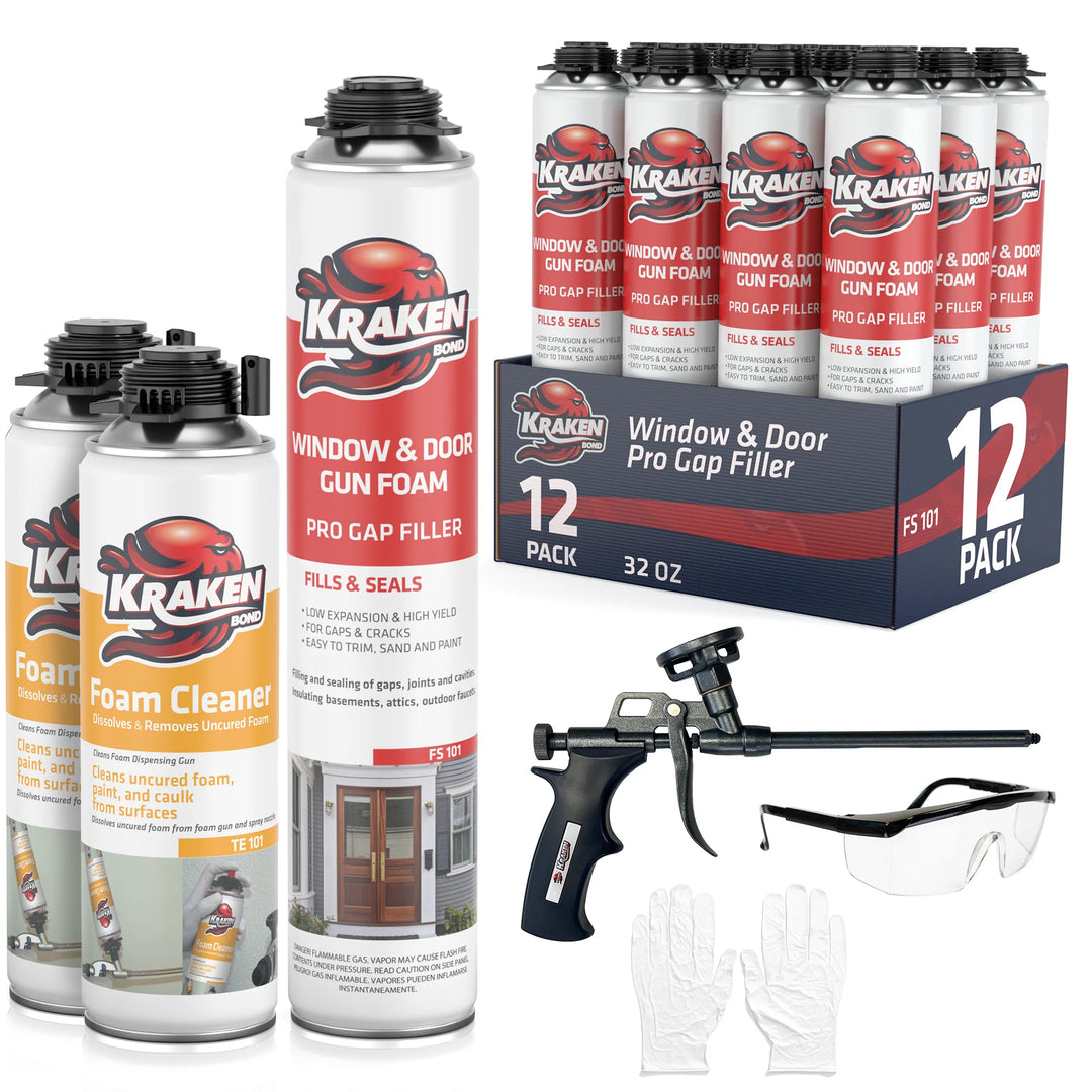 PRO Window & Door Gap Filler 24oz / 32oz, Low Expansion Gun Foam