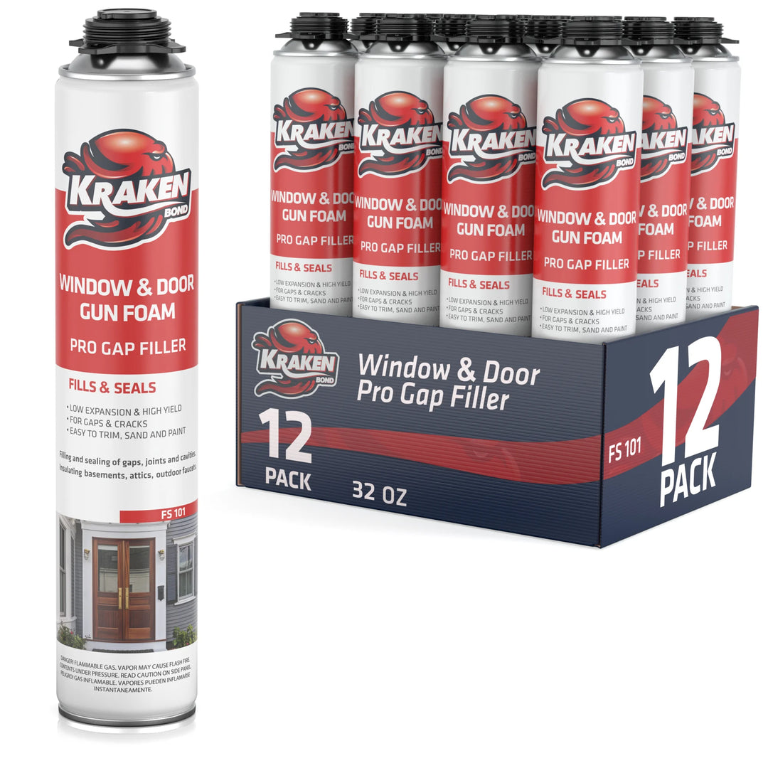 PRO Window & Door Gap Filler 24oz / 32oz, Low Expansion Gun Foam
