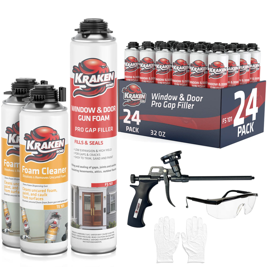PRO Window & Door Gap Filler 24oz / 32oz, Low Expansion Gun Foam
