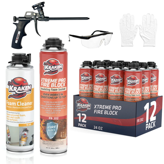Xtreme Pro Fire Block Spray Foam - Kit with Gun