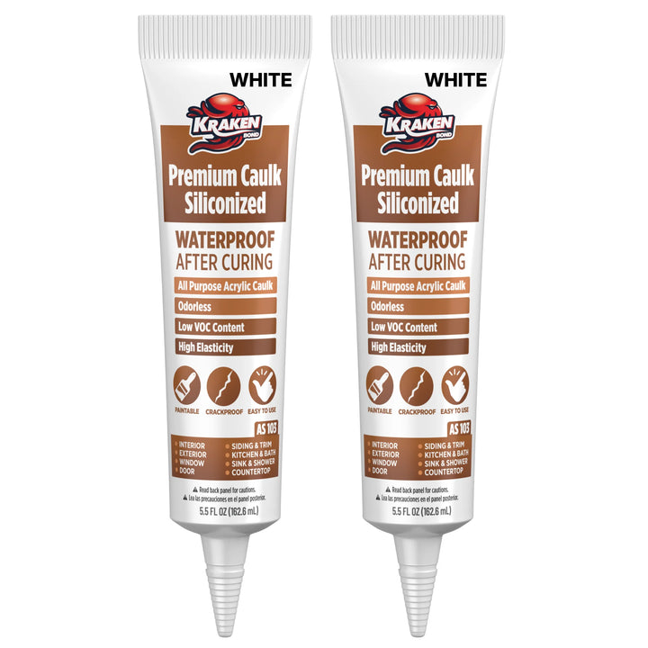 Sellador de Masilla Siliconizada Premium 10.1 fl oz Blanco