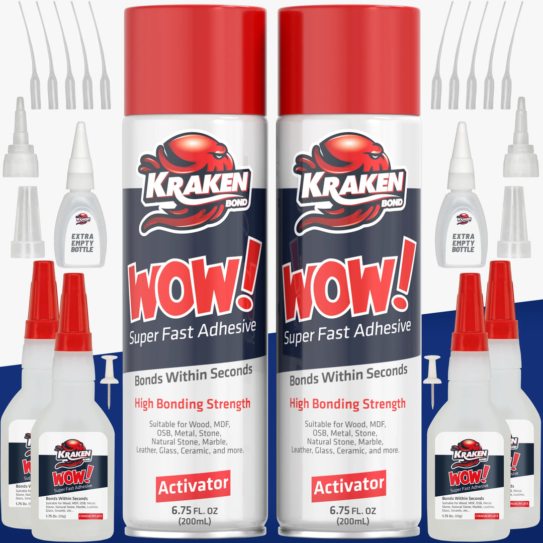 WOW! Super Fast Adhesive CA Glue with Spray Adhesive Activator