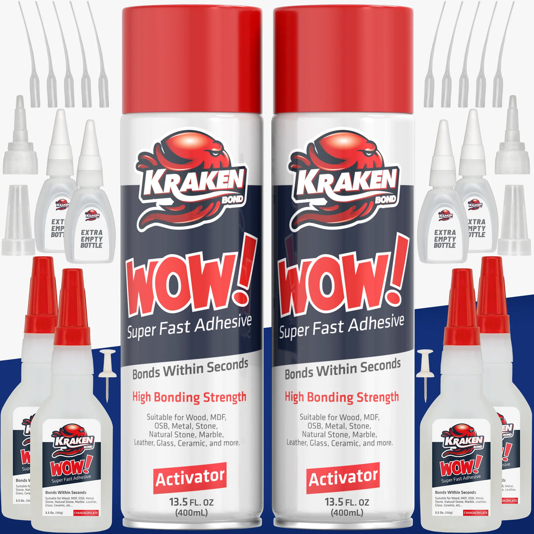 WOW! Super Fast Adhesive CA Glue with Spray Adhesive Activator