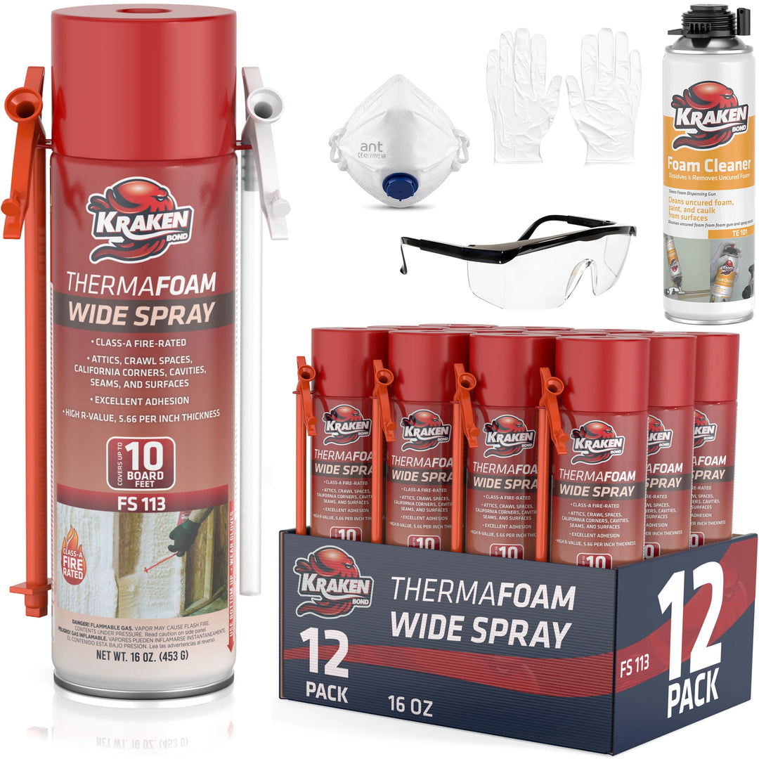 ThermaFoam Wide Spray Insulation Foam - Expanding Polyurethane Foam Sealant
