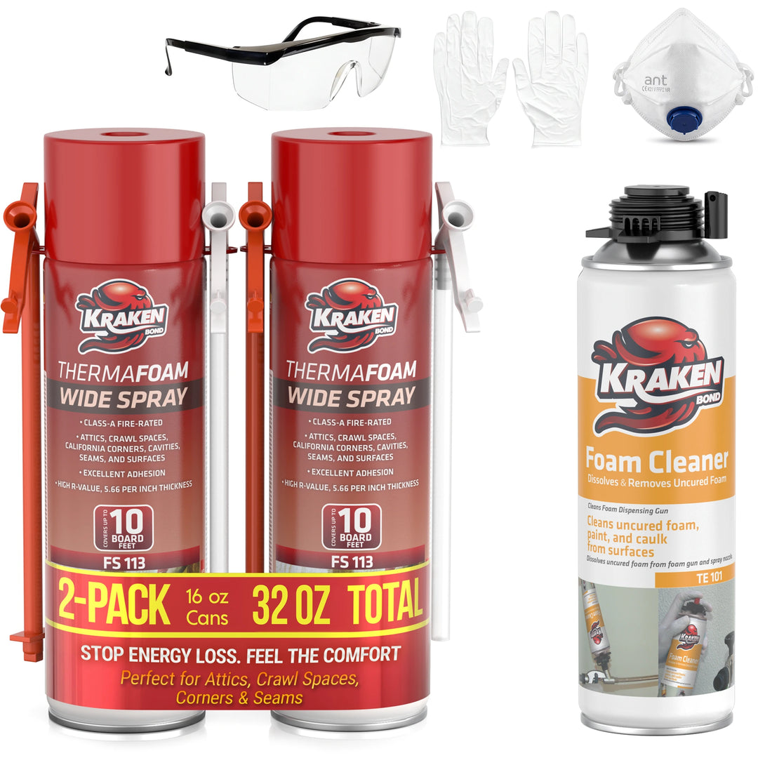 ThermaFoam Wide Spray Insulation Foam - Expanding Polyurethane Foam Sealant