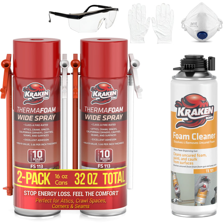 ThermaFoam Wide Spray Insulation Foam - Expanding Polyurethane Foam Sealant