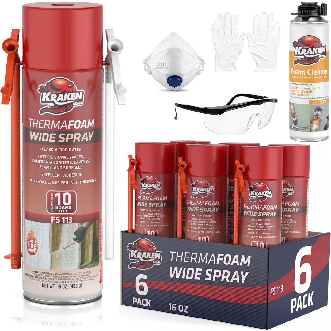 ThermaFoam Wide Spray Insulation Foam - Expanding Polyurethane Foam Sealant