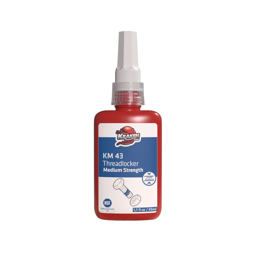 Medium Strength Blue Threadlocker - KM 43 (1.7 oz. / 50 ml)