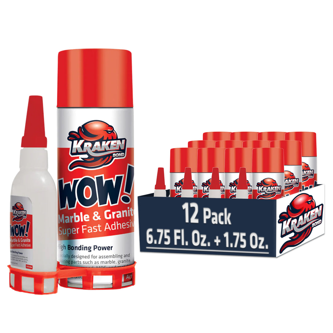 WOW! Marble & Granite Super Fast Adhesive with Accelerator Spray