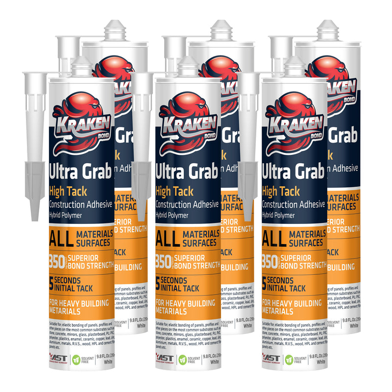 High Tack Construction Adhesive 290 ml (Gw 510) 9.8 FL Oz.) White